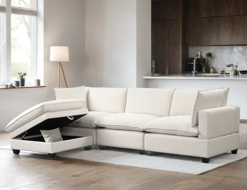 CLOUD2 Sand Linen Modular Sectional