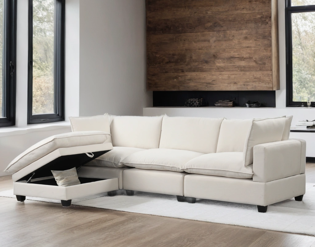 CLOUD2 Sand Linen Modular Sectional