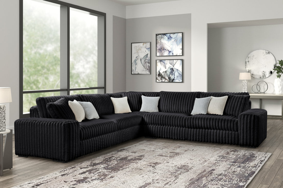 MARSHMALLOW Black OVERSIZED Sectional *NEW ARRIVAL*