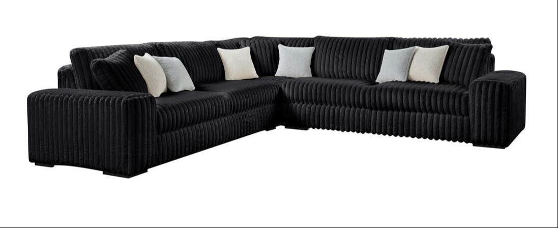 MARSHMALLOW Black OVERSIZED Sectional *NEW ARRIVAL*