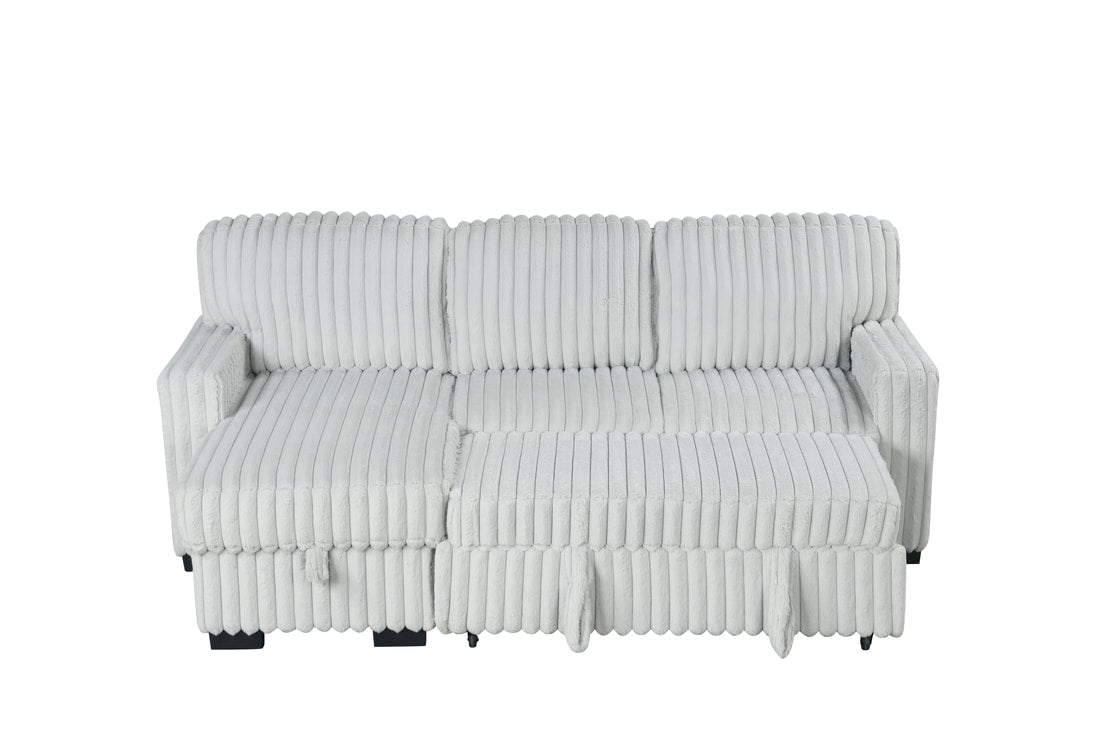 Poland Gray Reversible Sectional With Pull-Out Bed *NEW ARRIVAL*