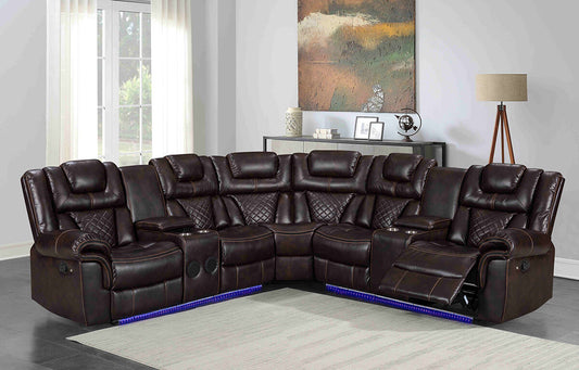 Alexa2023 Brown Reclining Sectional