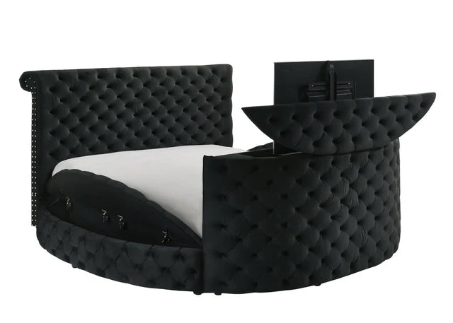 5212BK VOLTARE FIREPLACE/TV LIFT BED BLACK