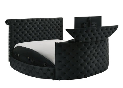 5212BK VOLTARE FIREPLACE/TV LIFT BED BLACK