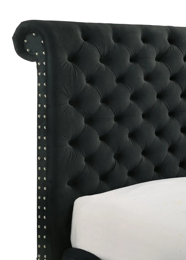 5212BK VOLTARE FIREPLACE/TV LIFT BED BLACK