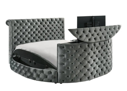5212GY VOLTARE FIREPLACE/TV LIFT BED GREY