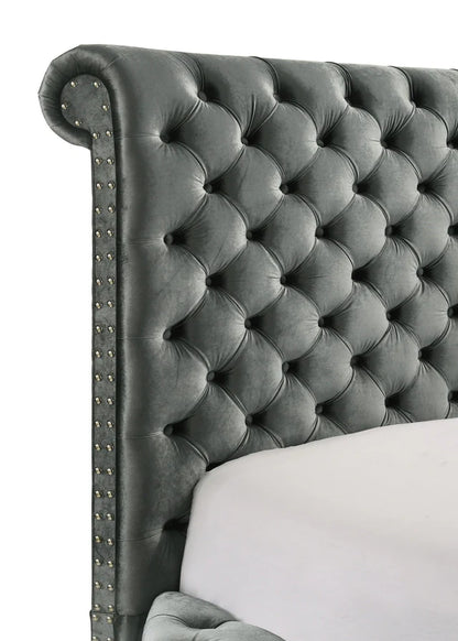 5212GY VOLTARE FIREPLACE/TV LIFT BED GREY