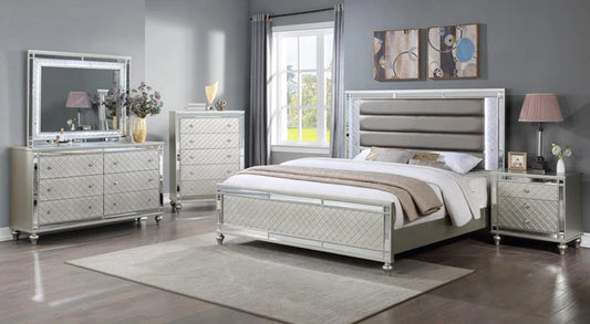 SETB1680 CRISTIAN BEDROOM GROUP CHAMPAGNE