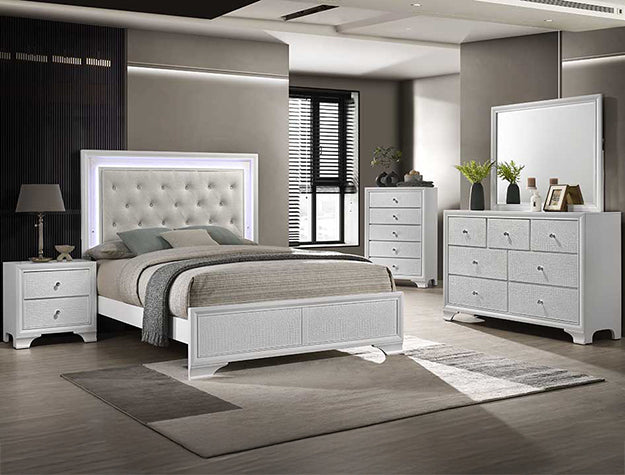 SETB4312 LYSSA BEDROOM OAT/FROST