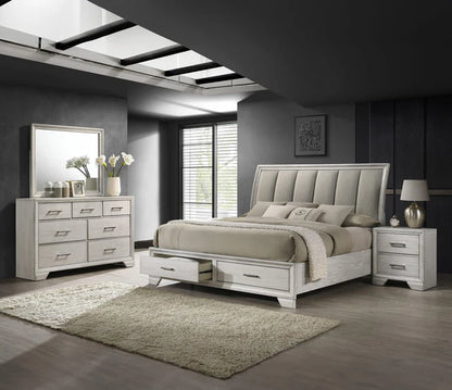 SETB6582 JAYMES WHITE MIST BEDROOM GROUP