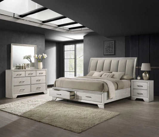 SETB6582 JAYMES WHITE MIST BEDROOM GROUP