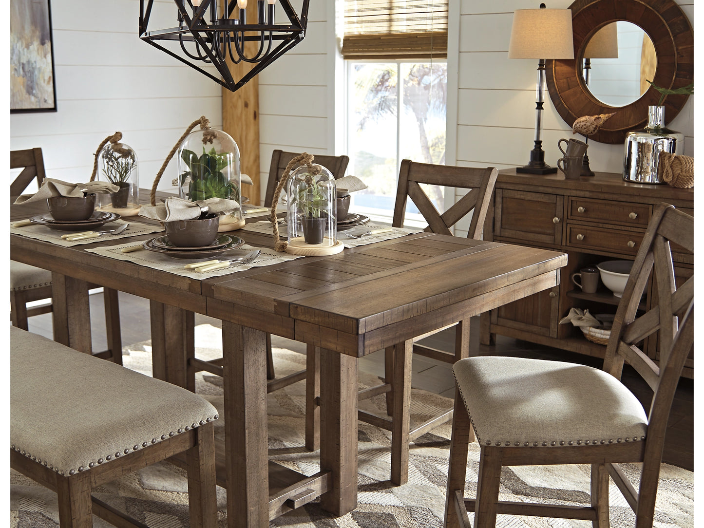 D631 - Counter Height Table + 6 Chairs Set **NEW ARRIVAL** **ON SALE**
