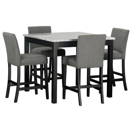 Dior12 - Pub Table + 4 Chair Set