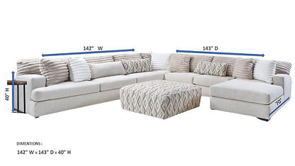 Marcell Oversized Sectional with Ottoman (4 Sets Left)