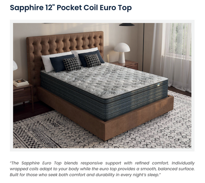 Hybrid 12" Pocket Coil Euro Top