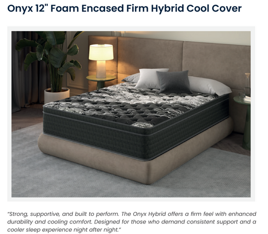 Onyx 12" Foam Encased Firm Hybrid Cool Cover
