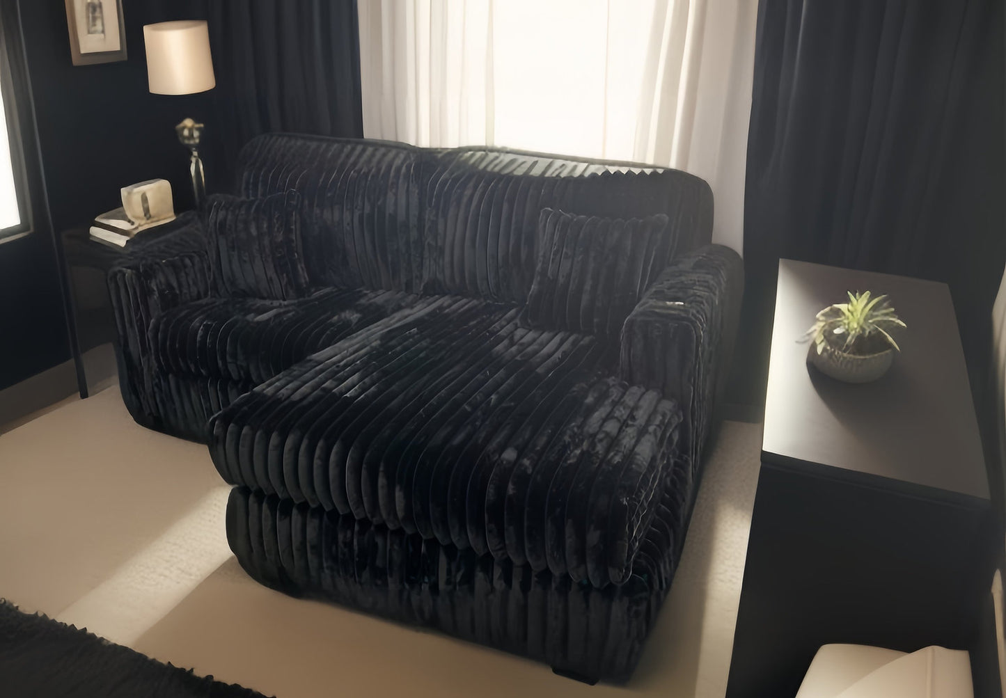 Relax Collection 2 PC Sectional Black