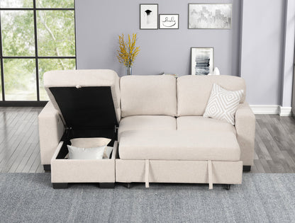 Pacific Beige Reversible Sectional With Pull-Out Bed *NEW ARRIVAL*