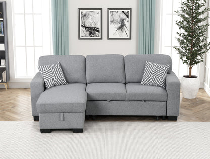 Pacific Gray Reversible Sectional With Pull-Out Bed *NEW ARRIVAL*