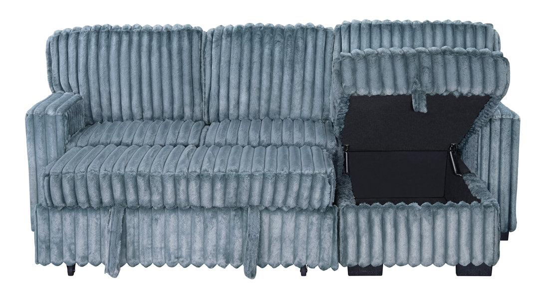 Poland Charcoal Reversible Sectional With Pull-Out Bed *NEW ARRIVAL*