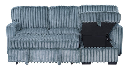 Poland Charcoal Reversible Sectional With Pull-Out Bed *NEW ARRIVAL*