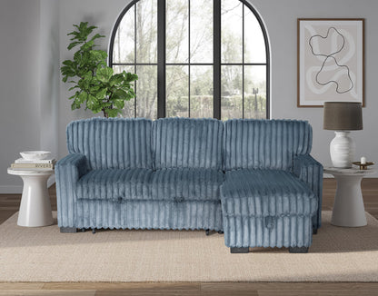 Poland Charcoal Reversible Sectional With Pull-Out Bed *NEW ARRIVAL*