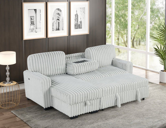 Poland Gray Reversible Sectional With Pull-Out Bed *NEW ARRIVAL*