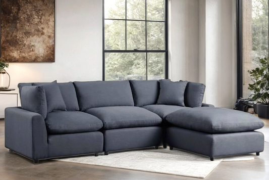 SKY Black Linen Modular Sectional