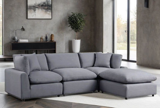 SKY Charcoal Linen Modular Sectional