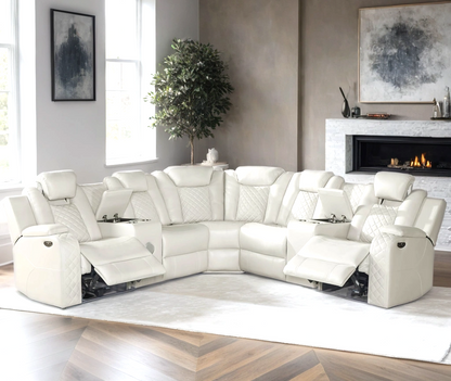 Spaceship Sand Power Reclining Sectional (Power Headrests) **ON SALE*