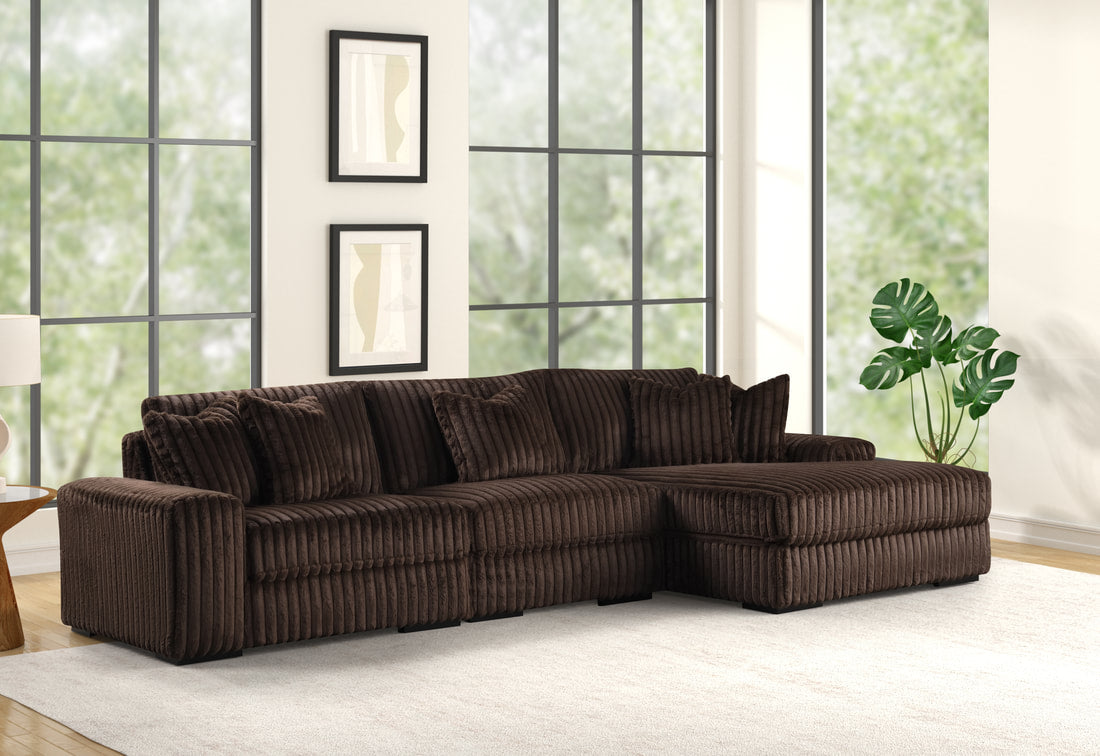 SUNDAY2 CHOCOLATE 3PC Sectional *NEW ARRIVAL*